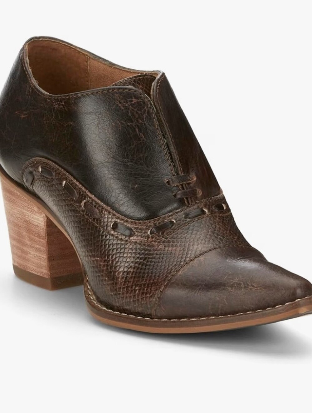 SIZE 10- Nocona Sherry Mocha Synthetic Snip Toe Heeled Bootie